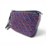 πλεκτό clutch πορτοφόλι σε μπλέ