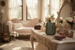 Πλεκτή vintage τσάντα ELOISE σε romantic boudoir inspired σκηνικό