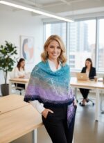 Πλεκτή εσάρπα NERIDA σε επαγγελματικό office styling