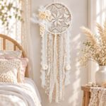 Ιβουάρ ονειροπαγίδα τοίχου IVORY GRACE σε ρομαντικό υπνοδωμάτιο