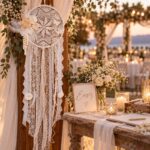 Ιβουάρ ονειροπαγίδα τοίχου IVORY GRACE σε ρομαντική διακόσμηση γάμου