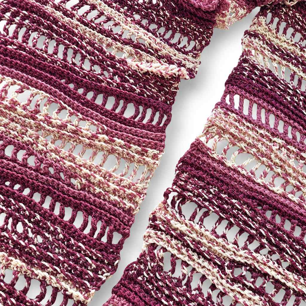 crochet-burgundy-ivory-scarf-samira-front Πλεκτό μπορντό εκρού κασκόλ με βελονάκι SAMIRA