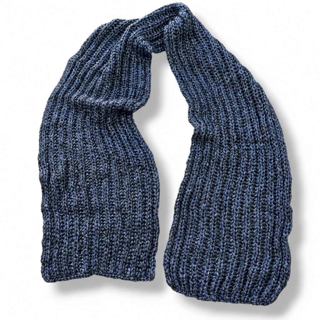 knitted-grey-blue-mohair-scarf-celia-front Πλεκτό γκρι μπλε κασκόλ με μοχέρ CELIA