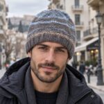 Ανδρικό πλεκτό beanie σκουφί MARCO σε καθημερινό city look