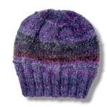 Γυναικείο πλεκτό μωβ beanie σκουφί SABINE